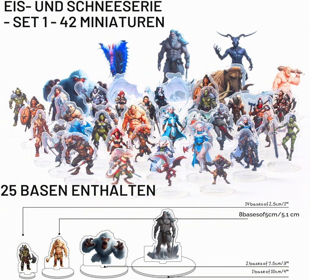 DND Miniatures Bulk Arktisches Thema Dungeons and Dragons Starter Set 2D Figuren D&D 5E Terrain Mini