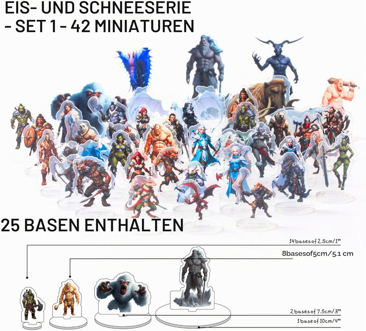 DND Miniatures Bulk Arktisches Thema Dungeons and Dragons Starter Set 2D Figuren D&D 5E Terrain Mini