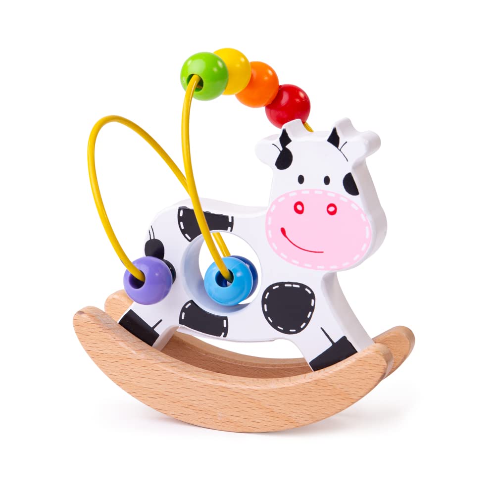 Bigjigs Toys Schaukelnde Motorikschleife (Kuh)