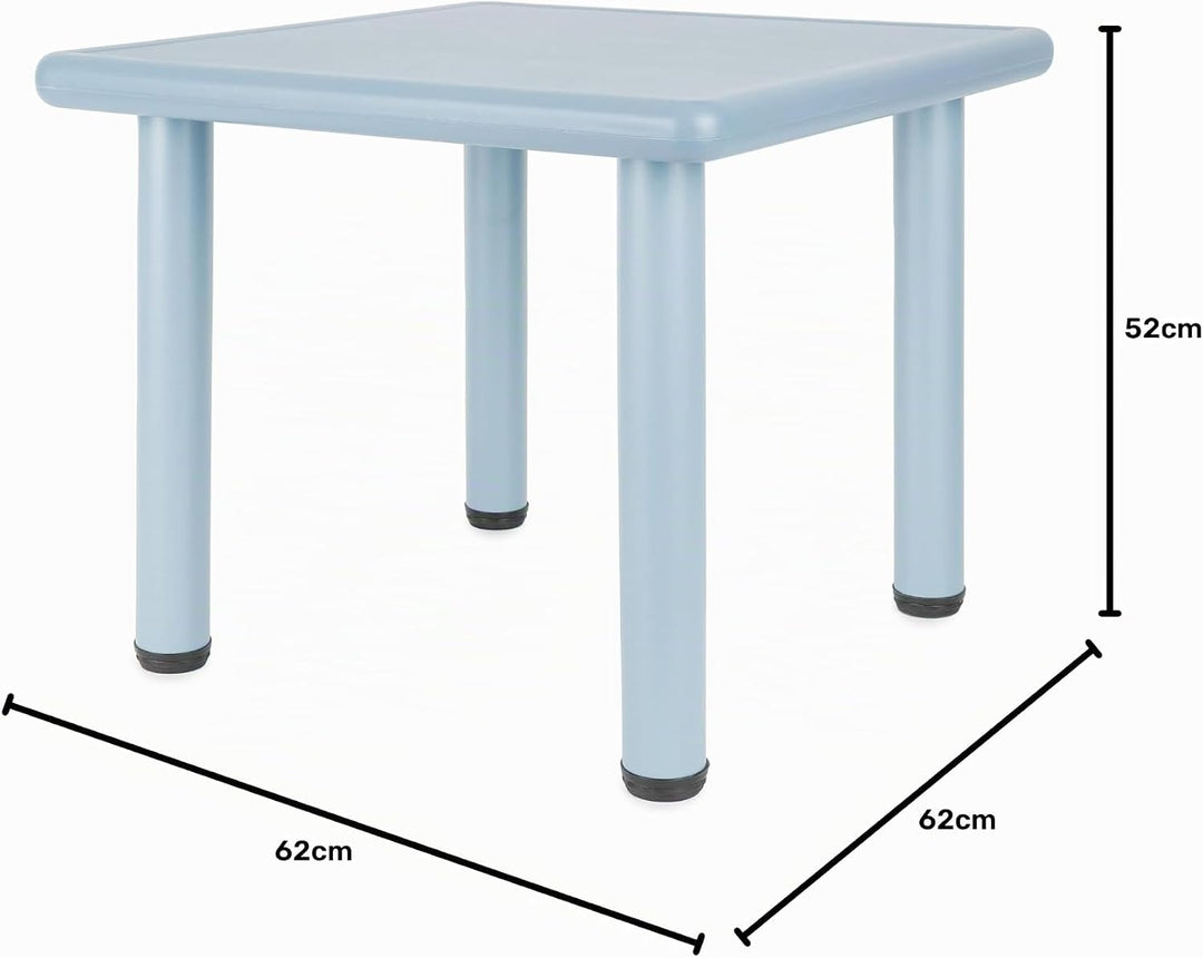 Bieco Kindertisch Gross Hazy Blue 62x 62x 52 cm | Kinder Tisch | Gartentisch Kunststoff | Gartenmöbe