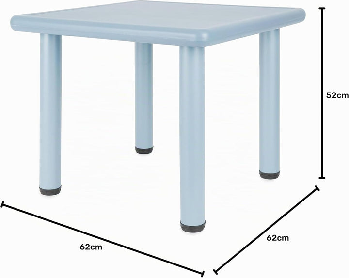 Bieco Kindertisch Gross Hazy Blue 62x 62x 52 cm | Kinder Tisch | Gartentisch Kunststoff | Gartenmöbe