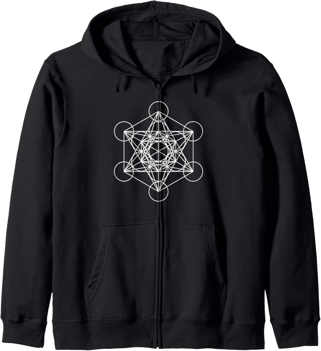 Metatrons Würfel mit durchgezogenen Linien Kapuzenjacke