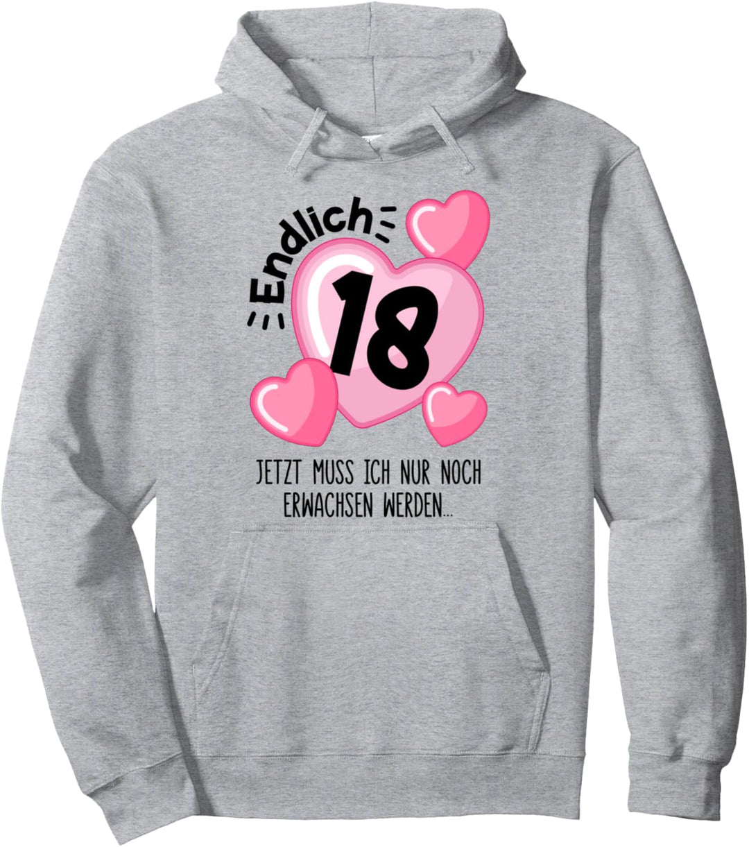 Geburtstag 18 Jahre Volljährig 18.Geburtstag Endlich 18 Pullover Hoodie