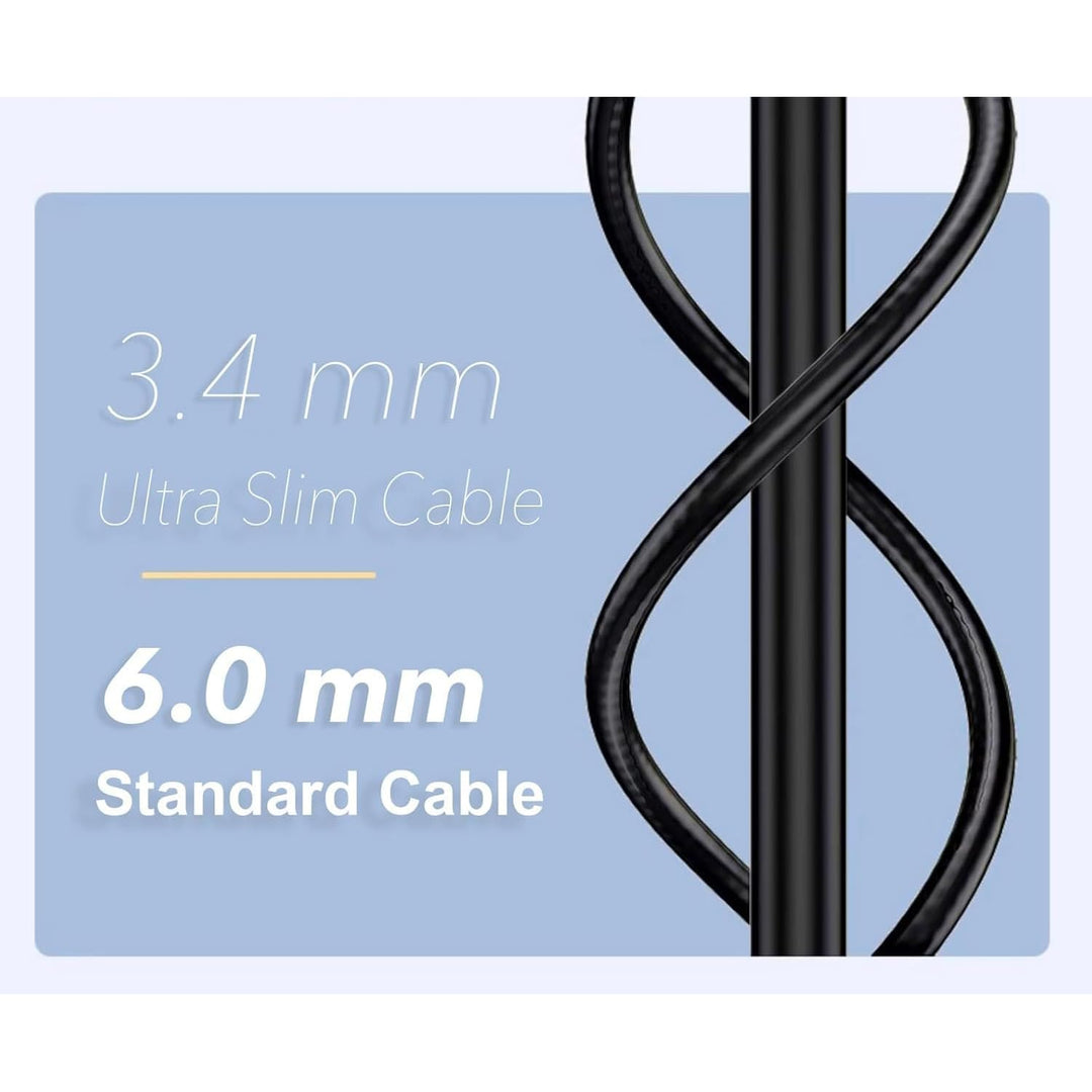 Elfcam® - 20m Slim Cat 8 Ethernet Cable, LAN WAN Cable, Cat 8 SFTP 32AWG, 2000Mhz 40Gbps mit RJ45 St