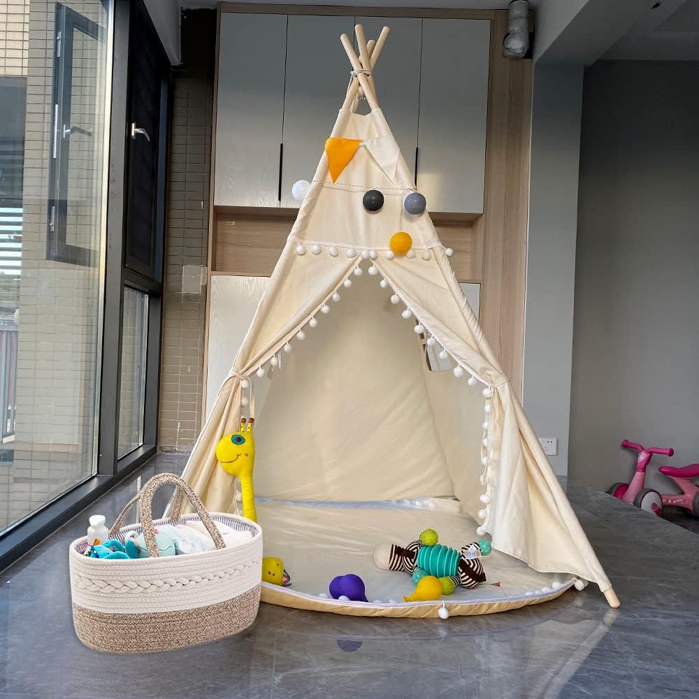 YeaYee Baby Windel Caddy Organizer，Multifunktionale Aufbewahrungsbox für Windeln， mit wechselbaren F