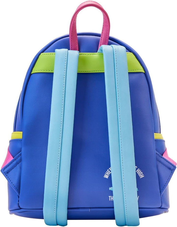 Loungefly Disney Pixar Toy Story Partysaurus Rex Damen Doppelriemen Schultertasche Mini Rucksack Gel