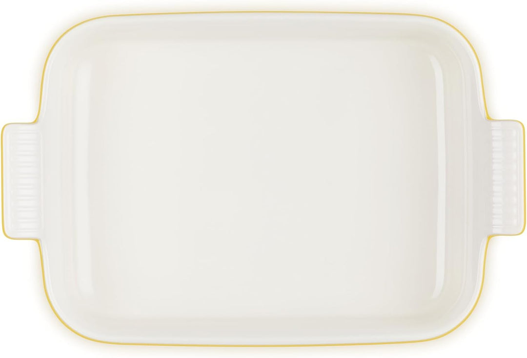 Le Creuset Rechteckige Auflaufform Tradition aus Steinzeug, 32 cm, 2.31 kg, Nectar, 71102326720001 N