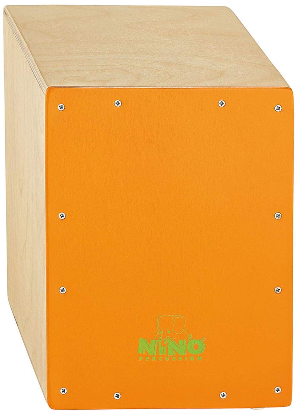 Nino Percussion NINO950OR Cajon 33 cm (13 zoll) mit orangefarbener Frontplatte
