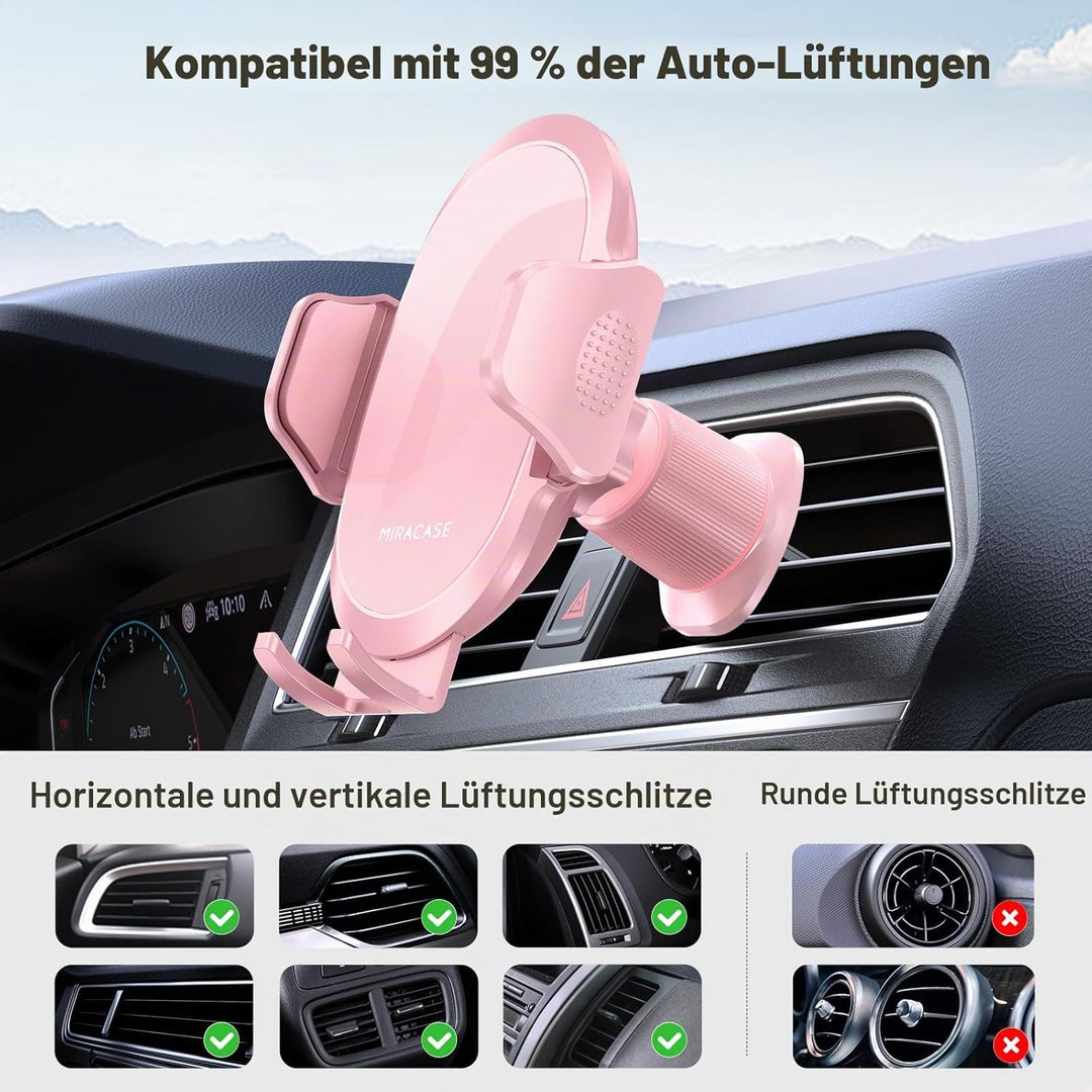 Miracase Handyhalterung Auto [Stabilere Doppelhaken] Handyhalter für Autos Lüftung Universale, Kfz H