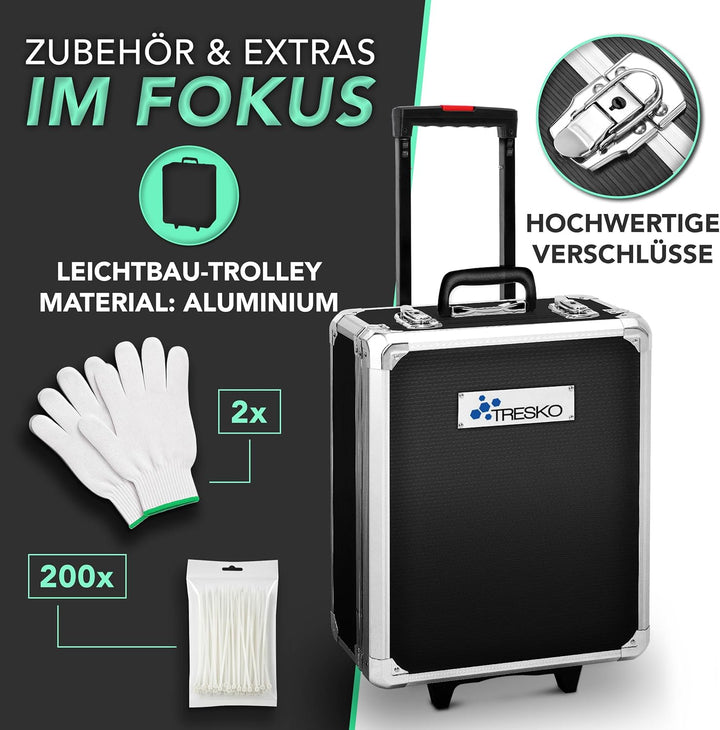 TRESKO Werkzeugkoffer 1400 teilig | Werkzeugkasten gefüllt | Werkzeugkiste Profi | Werkzeugtasche |