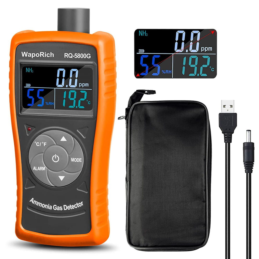 Ammoniakgasdetektor 0~100 PPM NH3-Monitor, Partikeldetektor Professionelles Messgerät mit Temperatur