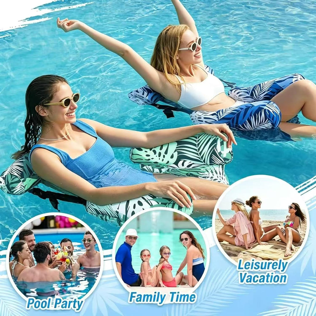 2 Stück Luftmatratze Pool, Aufblasbare Wasser Pool Spielzeug für Erwachsene, Aufblasbare Poolliege,