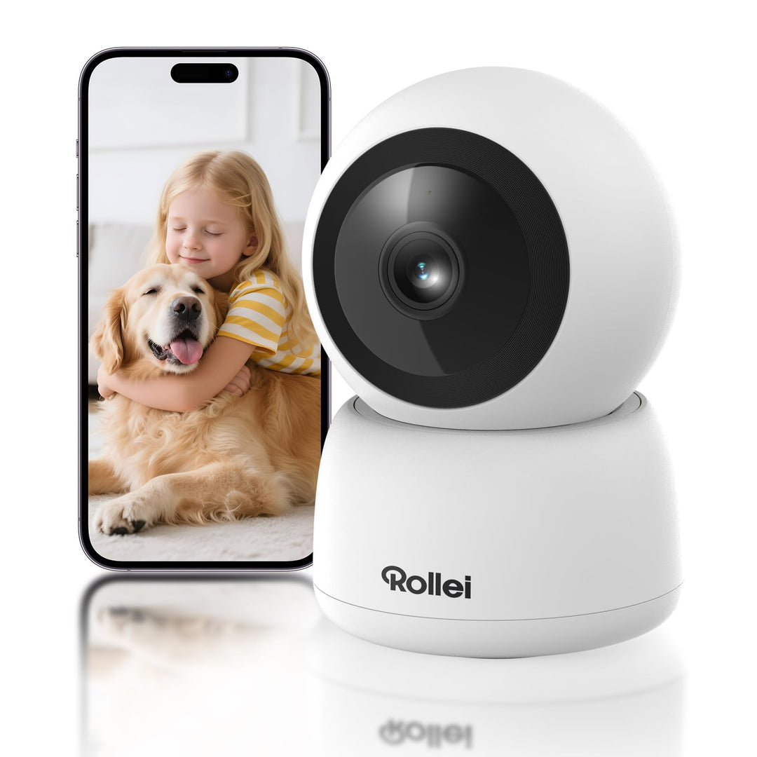 Rollei Indoor Security Cam IPC-88 - Full-HD 1080p, Bewegungsverfolgung & Nachtsicht, App- & Sprachst