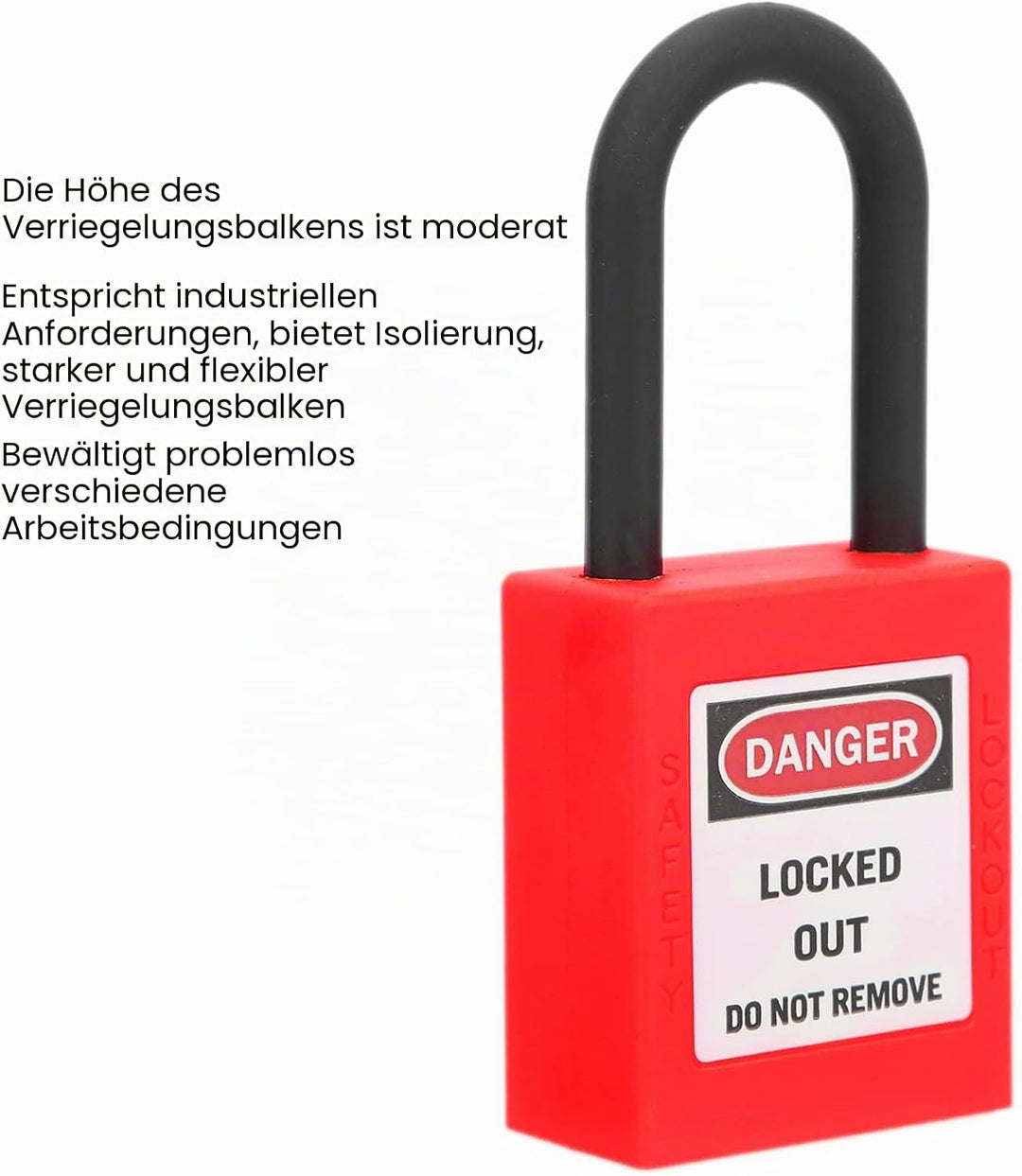 Lockout Tagout Schlösser, 10 Stück Sicherheits-Vorhängeschloss mit 20 Schlüsseln, Staubdicht Lock Ou