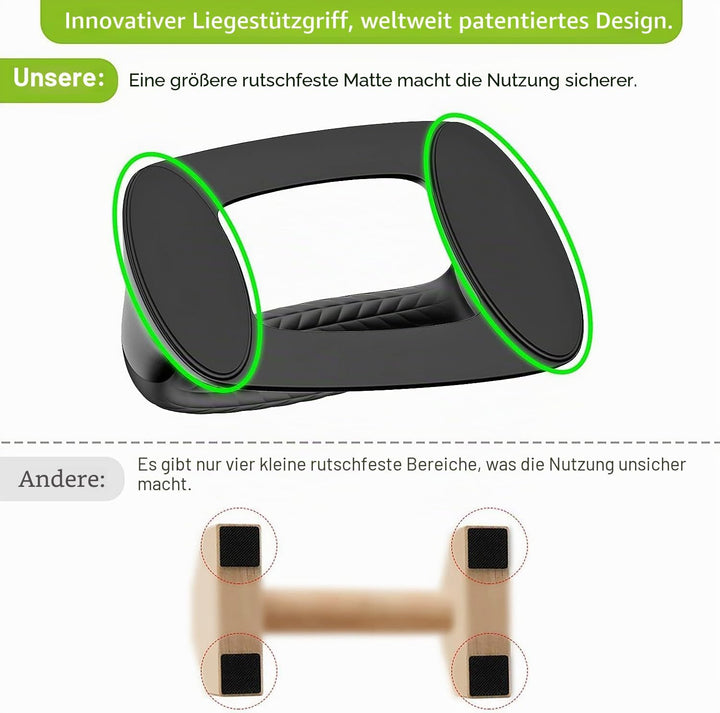 SELEWARE Liegestützgriffe Push up Bars Krafttraining Sportgriffe Fitness Parallettes Weicher Gummigr