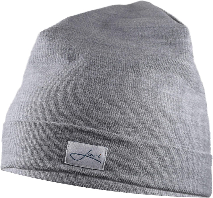 Baumwollmütze grau Beanie Made in Germany - Damenmütze & Herrenmütze - Sehr leichte & weiche Sommerm