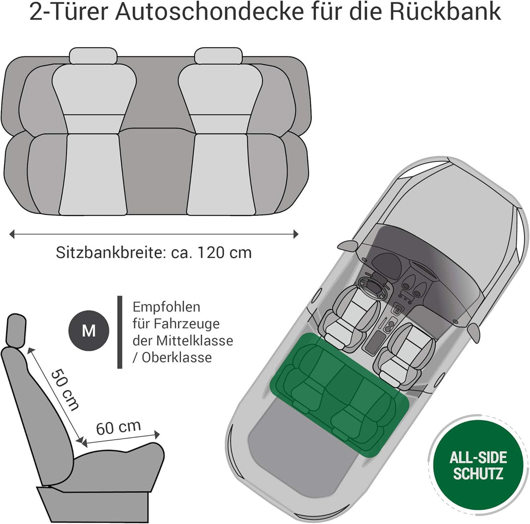 Doctor Bark gepolsterte Cabrio Autoschondecke mit All-Side Rückbank-Schutz, für alle Cabrios und Cou