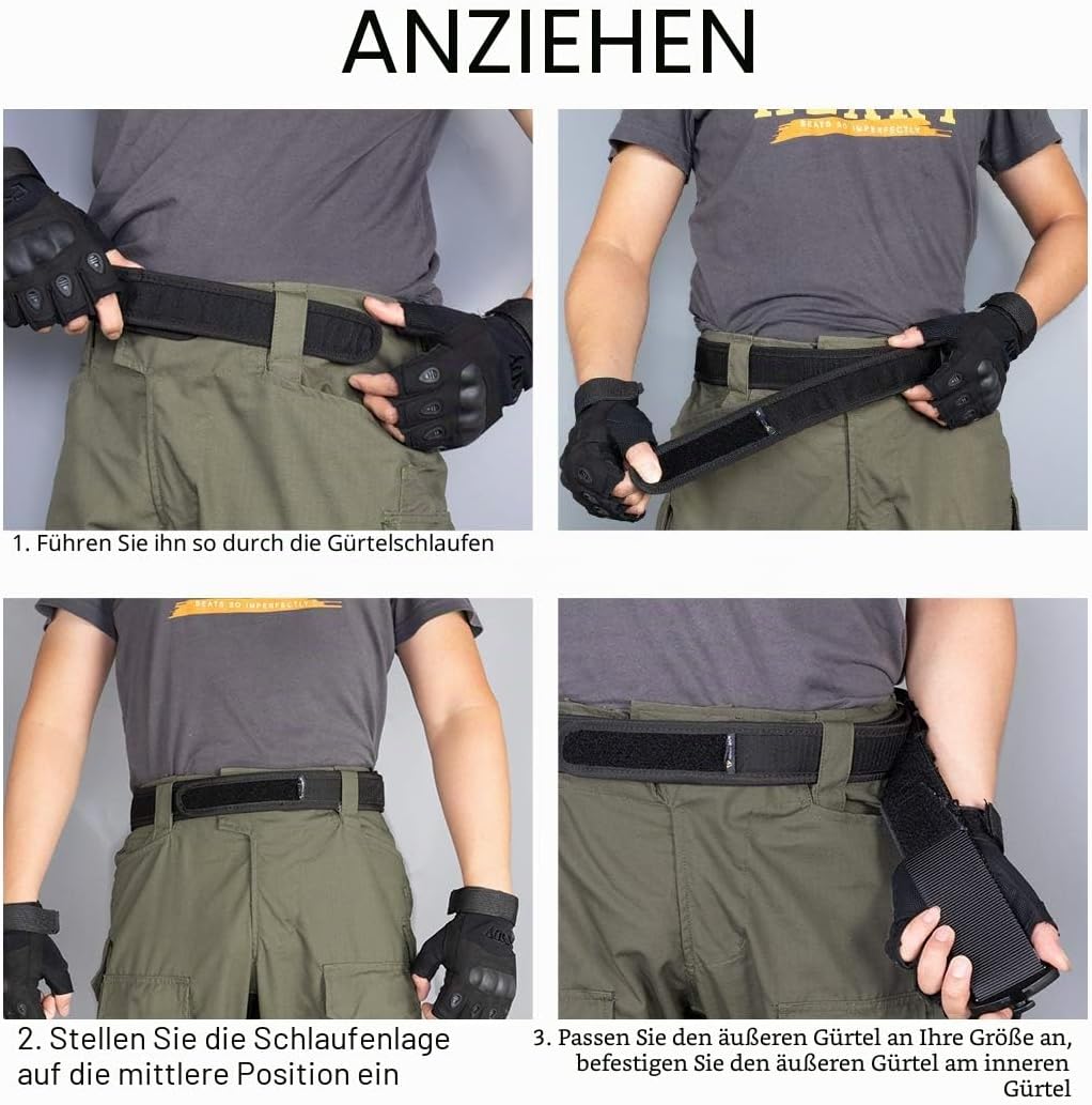 IDOGEAR 2 Zoll Taktischer Gürtel Combat Schnellverschlussschnalle Rigger Gürtel im Militärstil Molle
