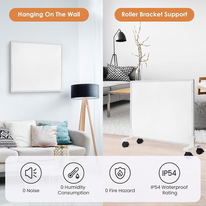Infrarotheizung mit Thermostat 400 Watt, Infrarotheizung Wandmontage - 1-3 Min auf Betriebstemperatu