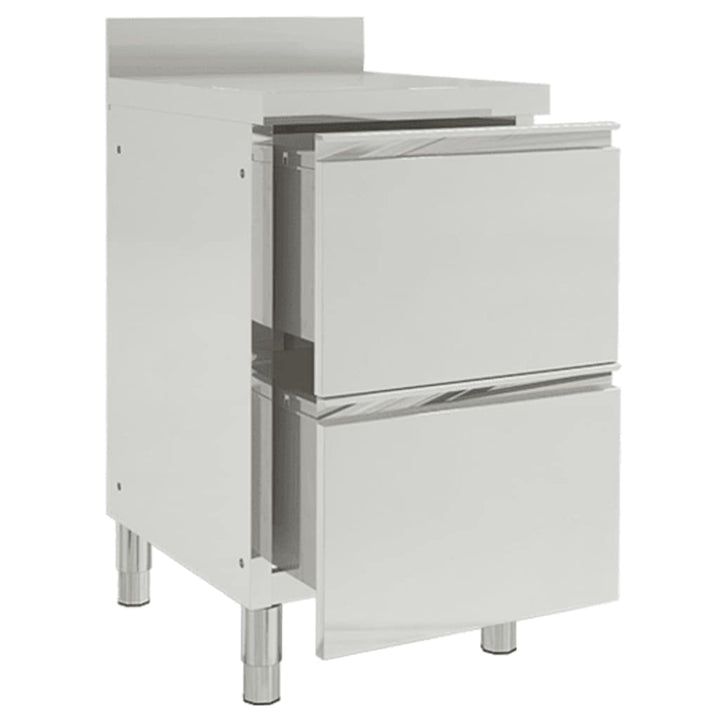 Küchenschrank mit 2 Schubladen Edelstahl 50 x 60 x (95-96) cm mit 2 Schubladen, 50 x 60 x (95-96) cm