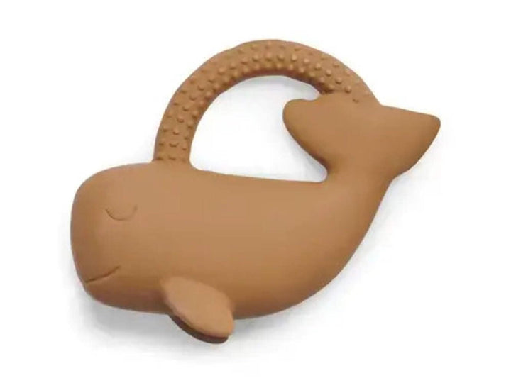 Jollein Naturkautschuk Beissring Baby Whale Caramel - Wal - Baby Greifling - Zahnungshilfe - Schadst