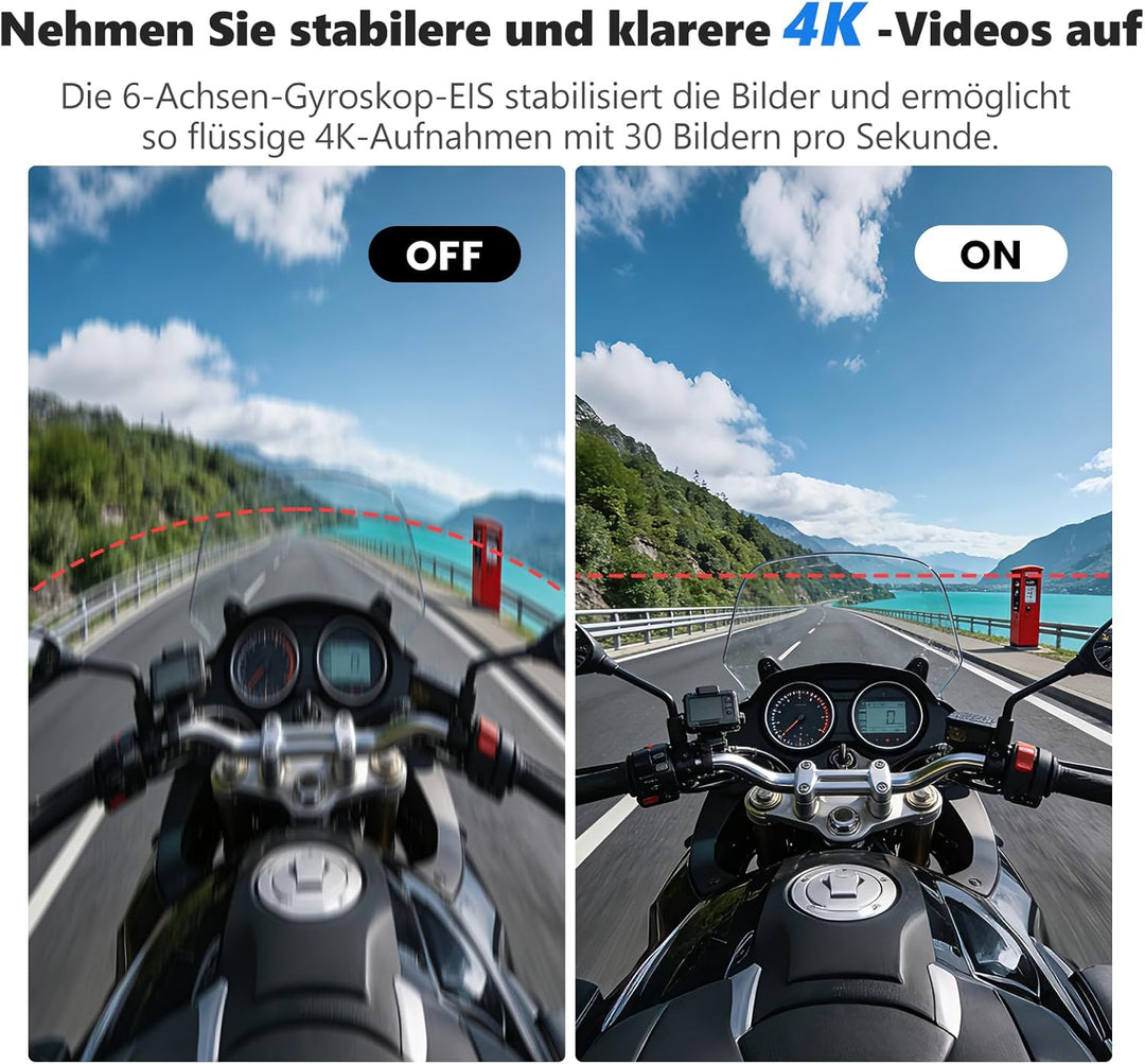 4K 30FPS Vlogging camera, 64GB Bodycam, Tragbare Freihändig POV-Kamera, 150° Winzige Action Cam Wass