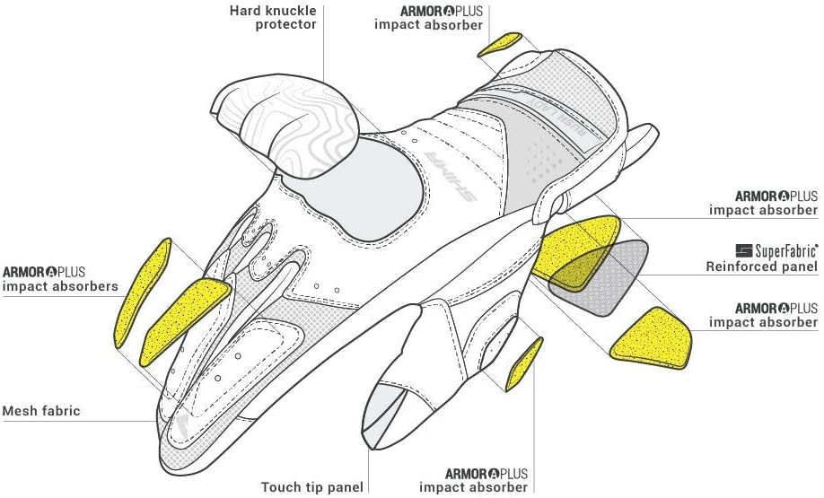 SHIMA RUSH Motorradhandschuhe - Atmungsaktive, Verstärkte, Stadt, Sommer, Touchscreen Handschuhe mit