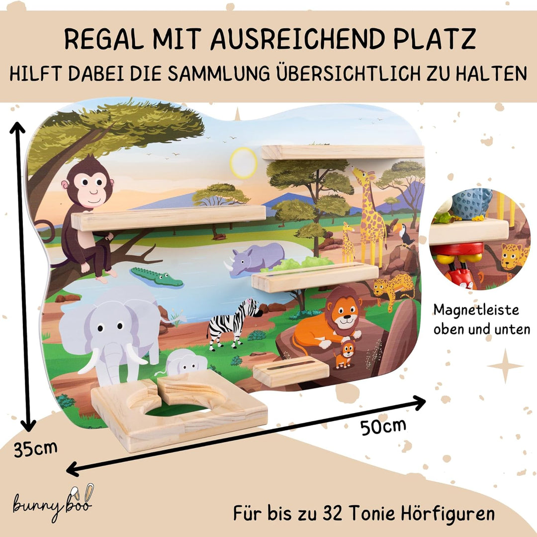 bunnyboo Toniebox Regal - für Toniebox und Figuren - ausreichend Platz für bis zu 32 Tonie Hörfigure