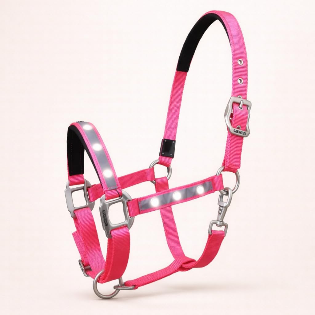 Reinecke Equestrian Premium Leuchthalfter Reflexhalfter Sicherheitshalfter Stallhalfter Weidehalfter