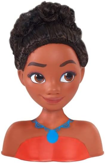 Just Play Disney Princess Moana Frisierkopf Mini 14cm mit Haarbürste für Styling-Spass, ab 3 Jahren