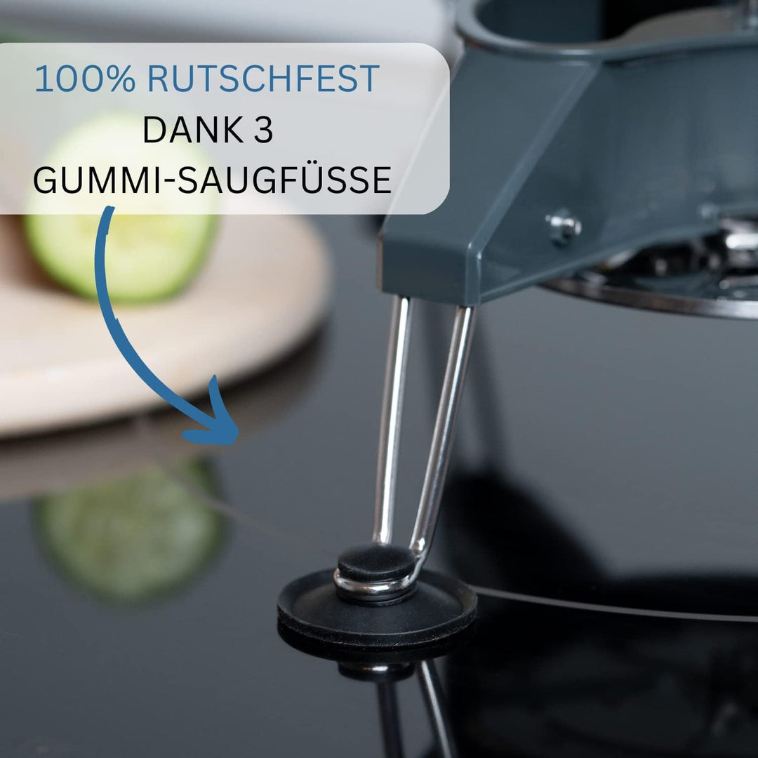 Westmark Gemüseschneider mit Edelstahlklingen - kompakter Gemüsehobel inkl. 3 Scheiben - ideal zum h