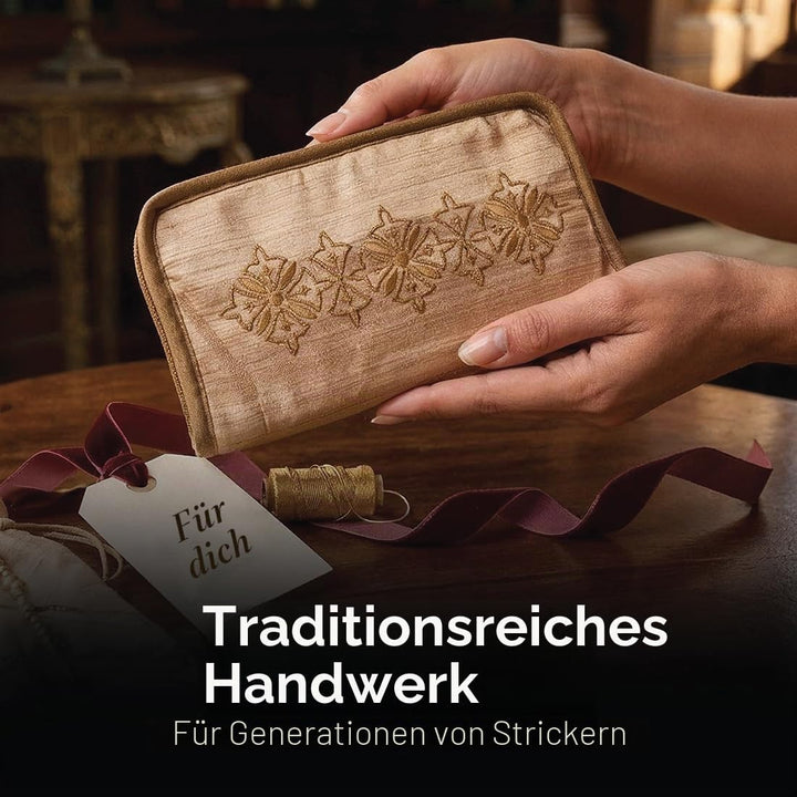 Lantern Moon Austauschbare Stricknadeln – 9 Paar 10 cm Spitzen – 2 Drehschnüre 40,50 cm – Endkappen,