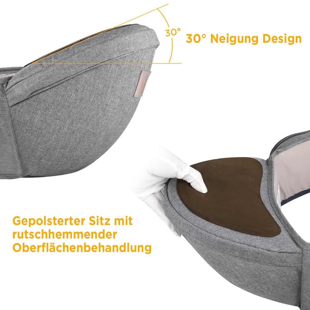 GAGAKU Baby Hüftsitz Leichte Taille Hocker 4 Tragepositionen für Kinder 0-36 Monate Neugeborenes Pol