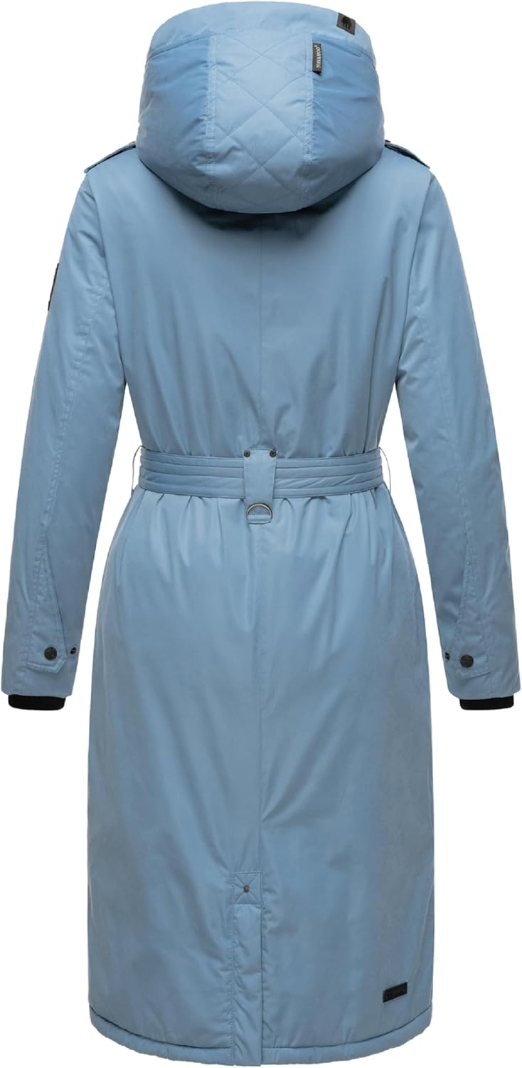 Navahoo Damen Wintermantel Warmer Parka lang mit hohem Kragen und weicher Kapuze Hokulanii XS-XXL M