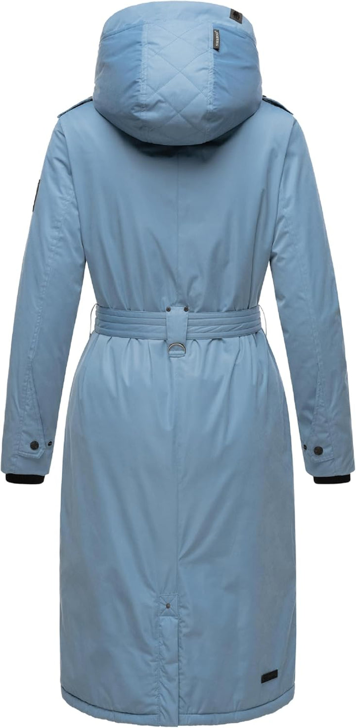 Navahoo Damen Wintermantel Warmer Parka lang mit hohem Kragen und weicher Kapuze Hokulanii XS-XXL S