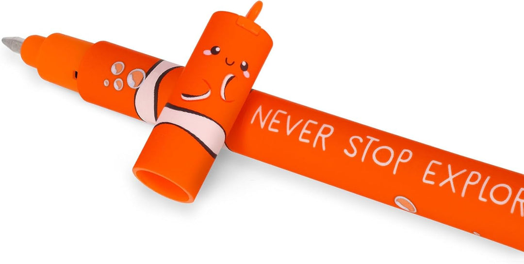 LEGAMI - 3er Set Gel Radierstifte, Unter dem Meer, Stifte mit radierbarer Tinte, Türkis, Schwarz, Li