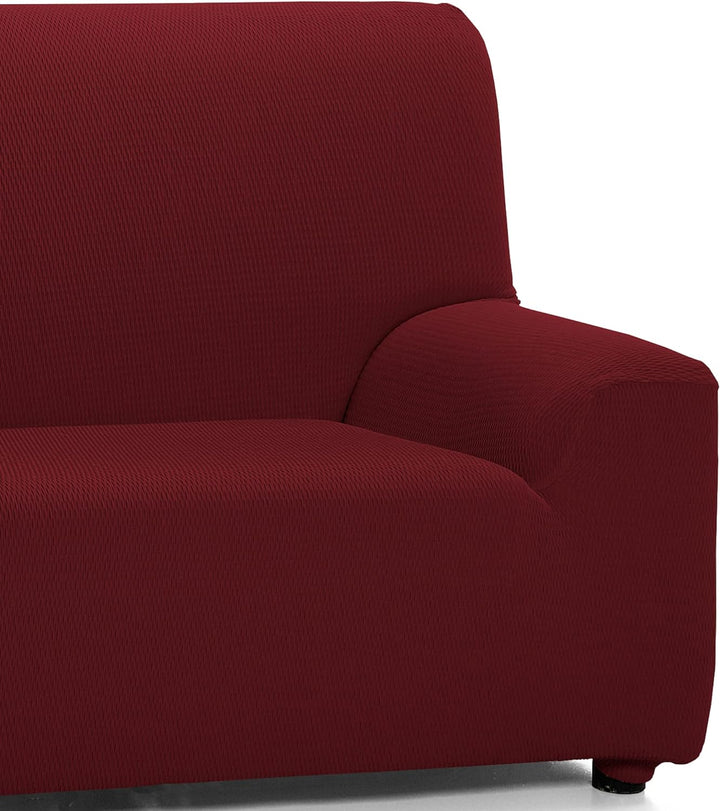 Martina Home Túnez, elastischer Sofabezug, Stoff, Rot (Bordeaux), 2-Sitzer (120 bis 170 cm) Rot (Bor