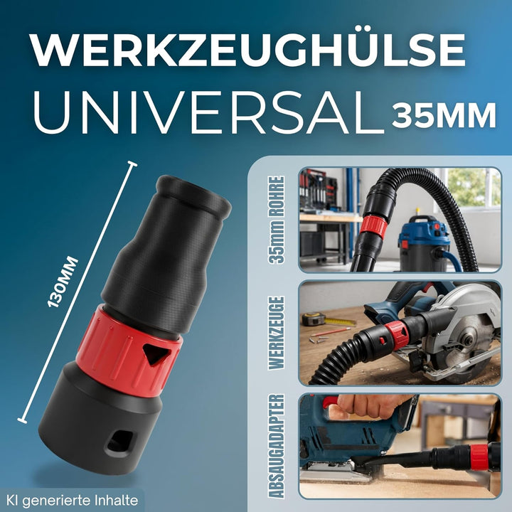 kompatibel mit Bosch Click and Clean Werkzeugmuffe Staubsauger Adapter für Schlauch Professional Uni