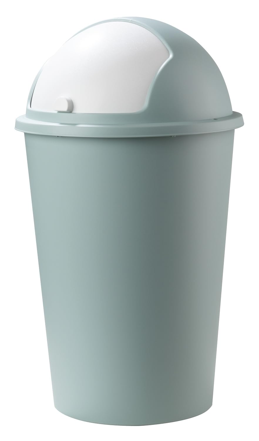 Mülleimer mit Schiebedeckel - 50 Liter Fassungsvermögen - Kunststoff - Pastellgrün - Weiss - Abfalle