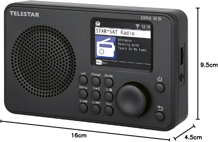 Telestar DIRA M 6i hybrid Radio Internetradio DAB+/FM RDS, WiFi, Bluetooth Single Internet & DAB+ Ra