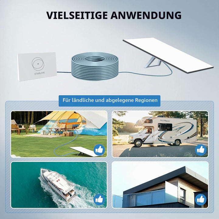 Starlink Gen 3 Kabel 50M, wasserdichte Starlink-Kabelverlängerung für Starlink Standard Actuated Gen
