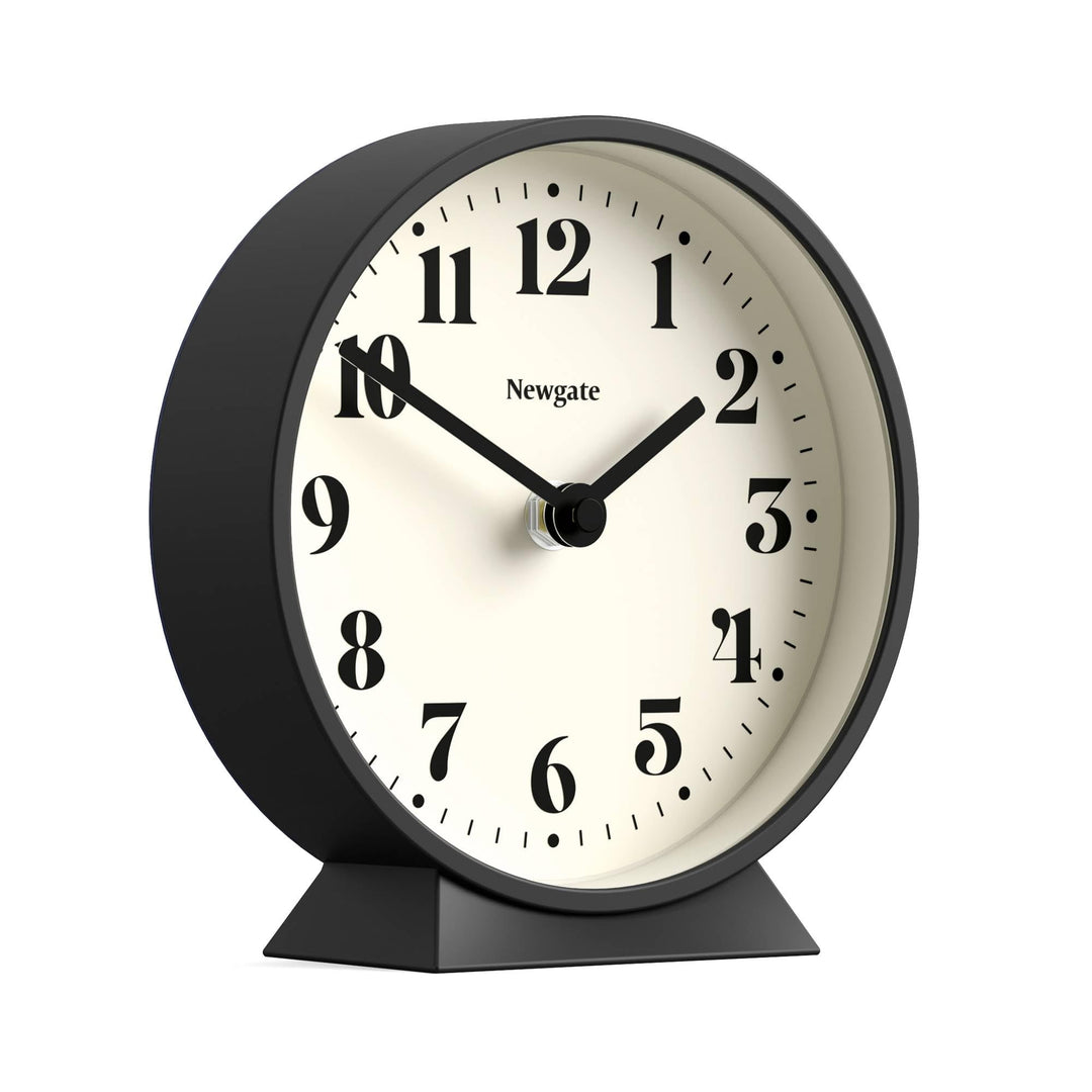 NEWGATE® Theatre Kaminsimsuhr | Modernes klassisches runddesign | Schwarz | Zeitgenössischer Stil fü