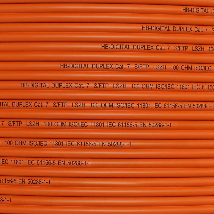 HB-DIGITAL 50m CAT 7 Netzwerkkabel LAN Kabel Verlegekabel Ethernet Installationskabel 10 Gbit/s AWG2