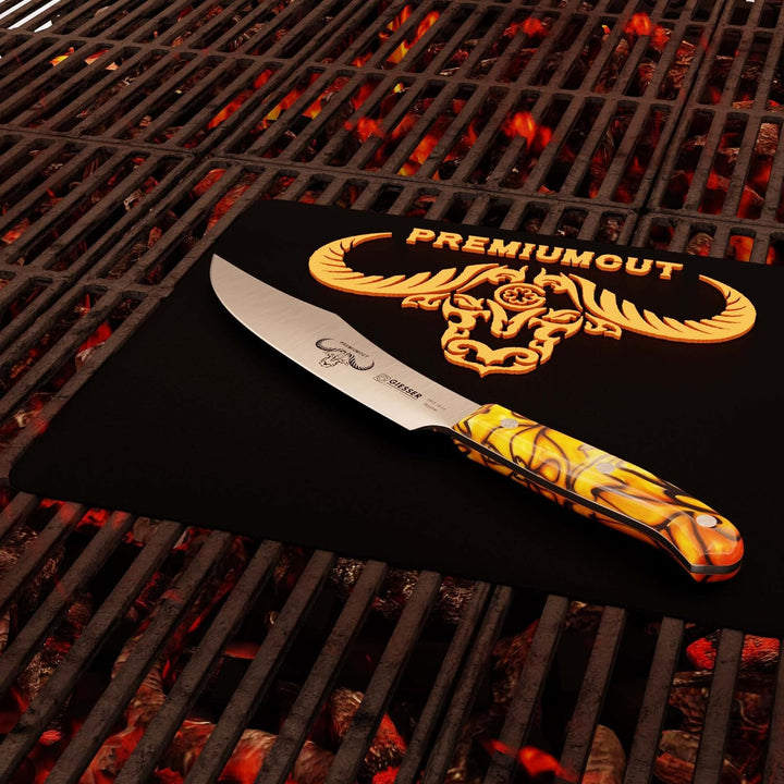 GIESSER seit 1776 - Made in Germany - Zubereitungsmesser 16 cm Spicy Orange, PremiumCut Veggie No 1,