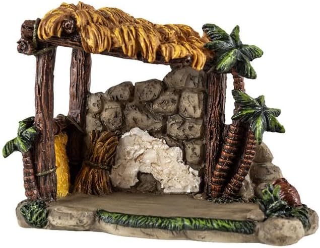DRW Mysterium Geburt Belen 11 Teile Harz mit Portal 7 cm hoch
