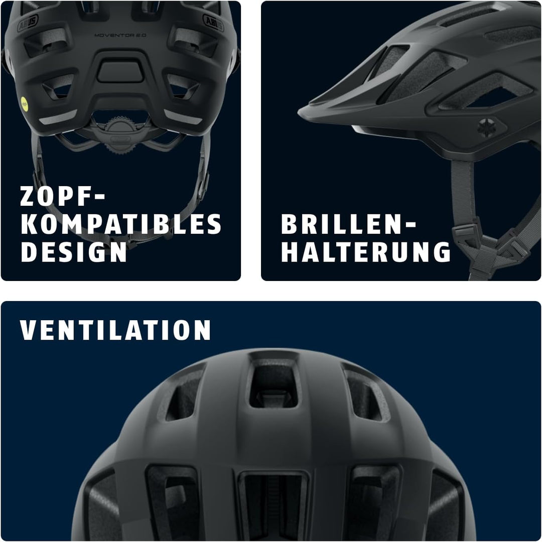 ABUS MTB-Helm Moventor 2.0 MIPS - Fahrradhelm mit Aufprallschutz für den Geländeeinsatz - All-Mounta