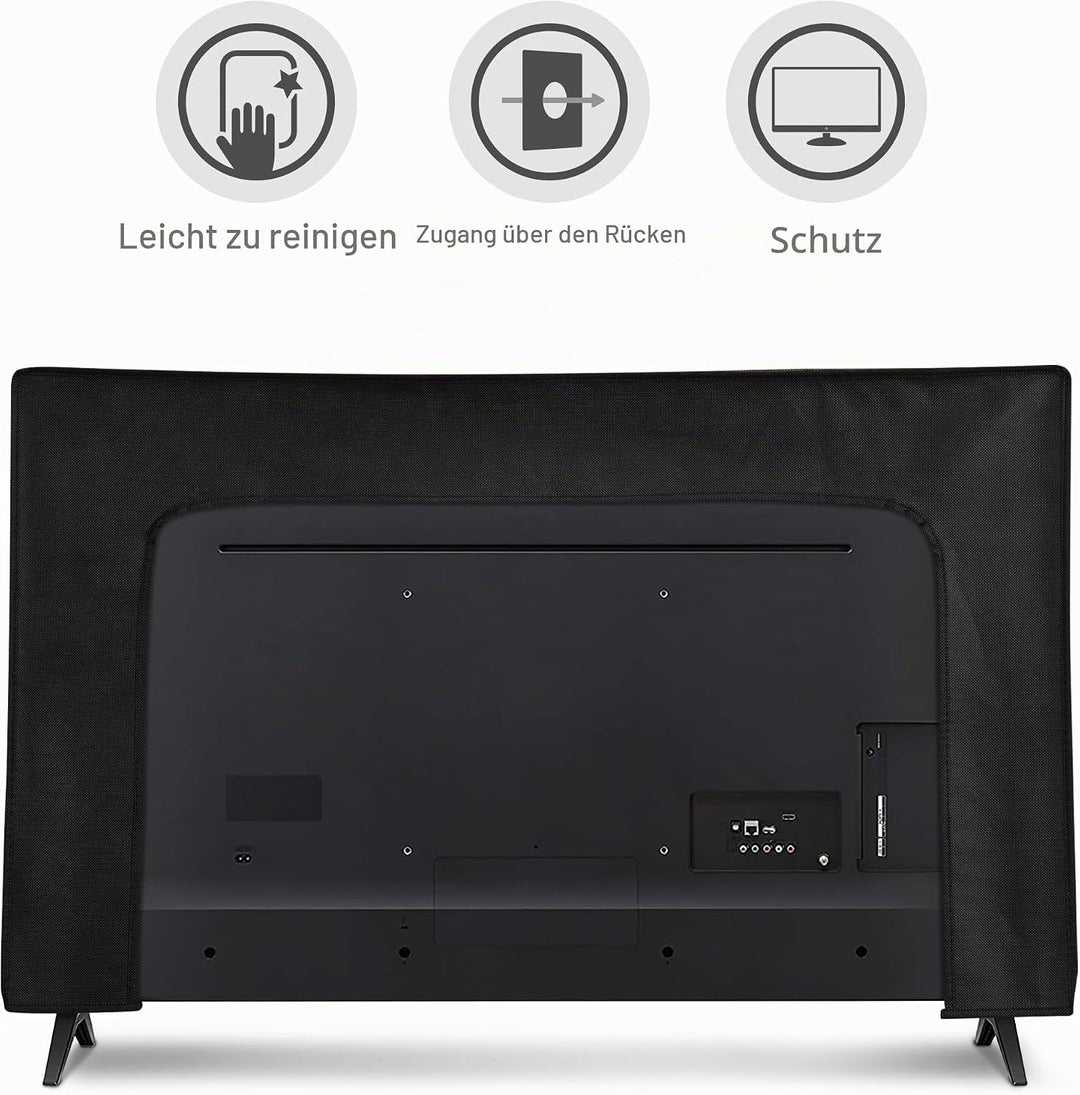 kwmobile 65" TV Hülle - Fernseher Bildschirmschutz Abdeckung - TV Bildschirm Staubschutzhülle - Komp