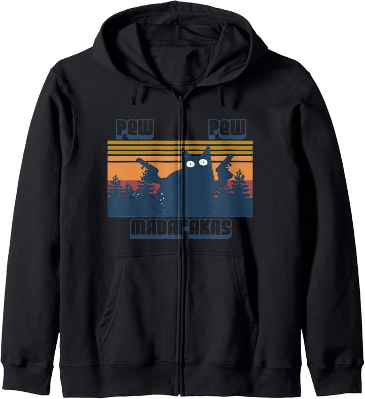 Vintage PewPew Mada-fakas Pew Cat Kapuzenjacke