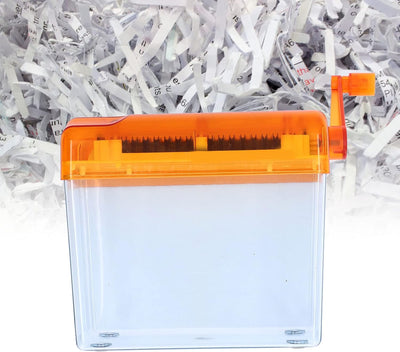 Manueller Aktenvernichter, Tragbarer Papierzerkleinerer Handkurbel Mini Hand Schredder Professionell