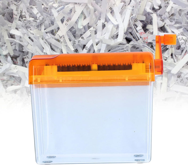 Manueller Aktenvernichter, Tragbarer Papierzerkleinerer Handkurbel Mini Hand Schredder Professionell